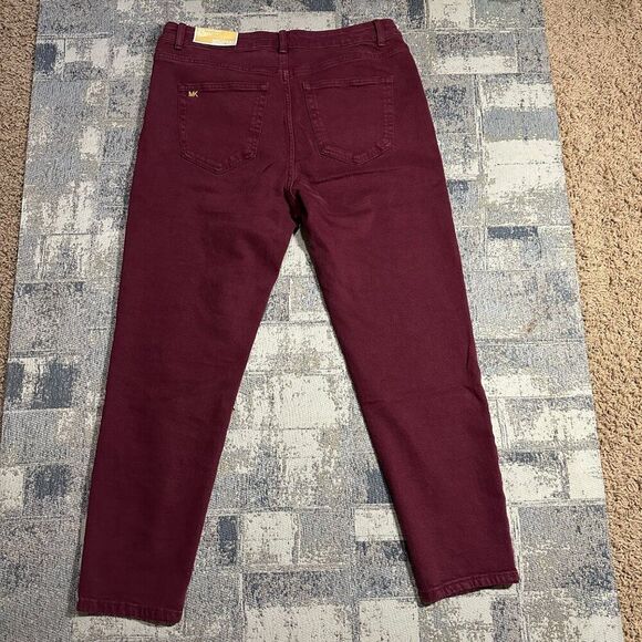 Michael Kors Women Jeans Selma Hi Rise sz 12 Merlot Skinny Ankle $110 NWT - Picture 4 of 10